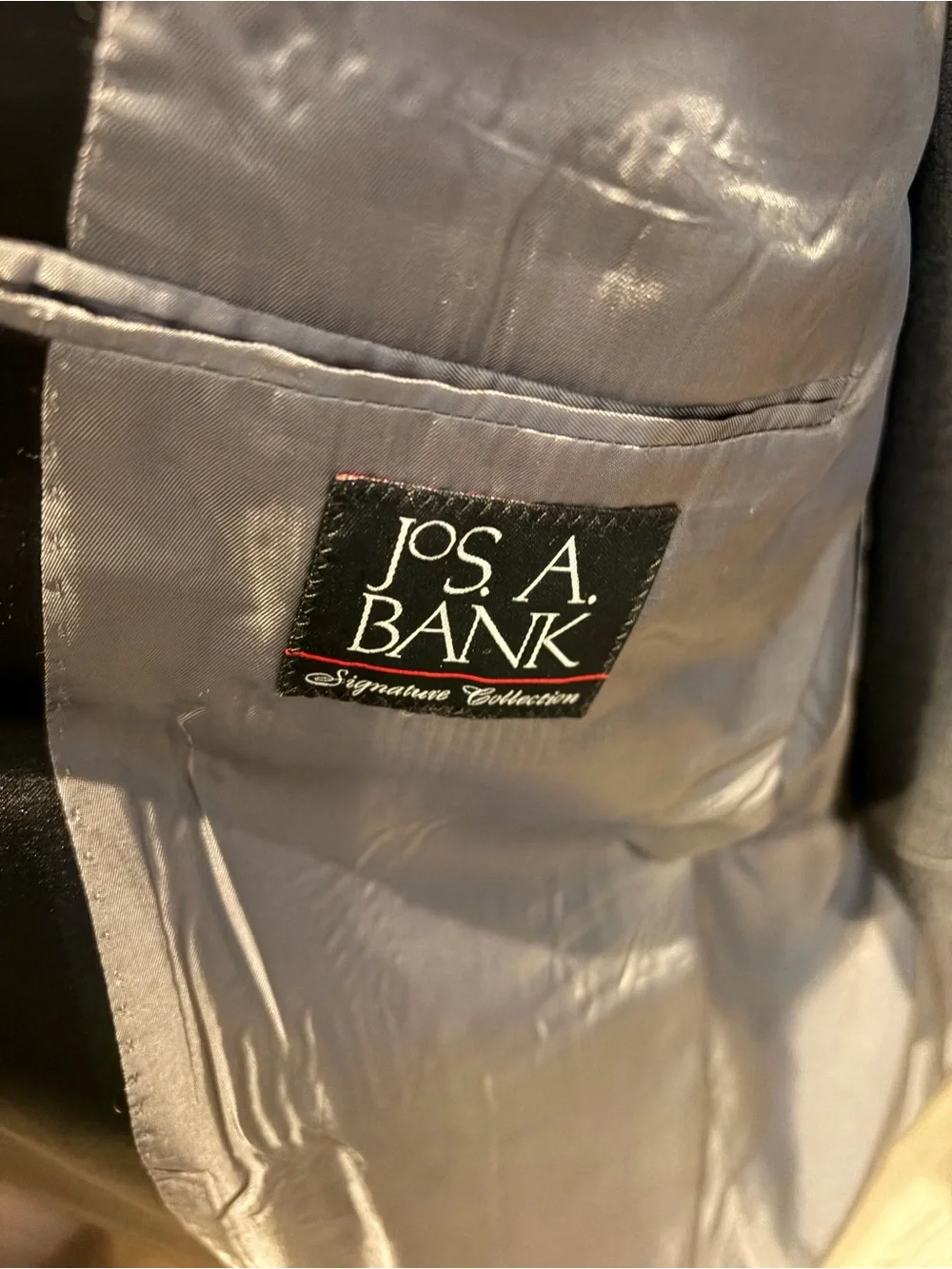 Jos. A. Bank Gray Blazer with Black Satin Shawl Lapel set.